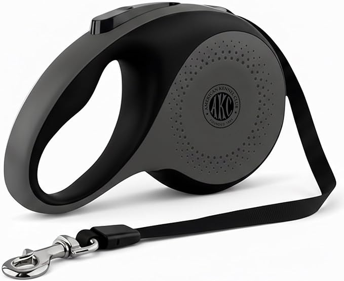 American Kennel Club Retractable Dog Leash, 16.4ft, Tangle-Free, Ergonomic Grip, One-Hand Brake, for Medium & Large Dogs up to 110 lbs