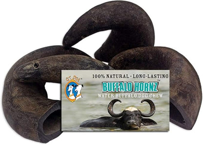 QT Dog Buffalo Hornz - Small (Pack of 4) | Long-Lasting 100% All-Natural Dog Chew | Ethically Sources Protein-Packed & Low Fat Dental Chews | Ideal for All Breeds & Aggressive Chewers |