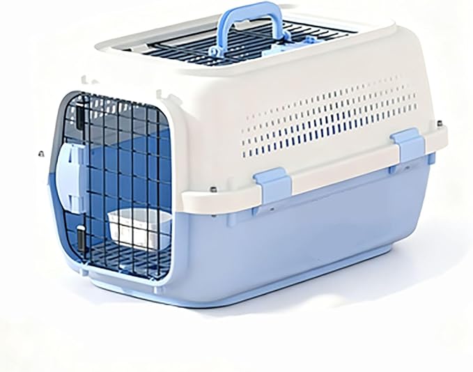 Large Cat Carrier,Dog Crates for Medium Dogs,Travel Dog Trate,Airline Approved Pet Carriers,Suitable for Home Use and Travel Dogs Crate(Blue,22.4 x 14.5 x 13in)