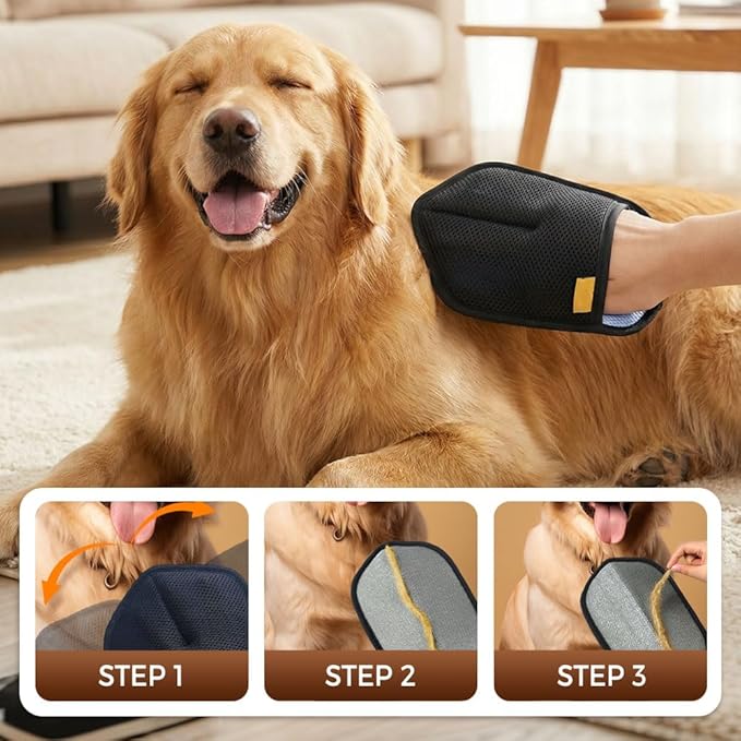 Pet Hair Removal Glove,2026 New Grooming Pet Hair Remover Gloves for Cats & Dogs,Reusable Pets Hair Remover Tool for Bed Sheets Couch Clothes Carpet Car Seat (A-Blue)
