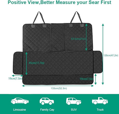 ANOSOSPECIAL Dog Car Seat Cover for Back Seat Cover,Non Stick Fur Rear Seat Protector for Pet,Nonslip Waterproof Durable Universal Fit Interior Backseat Covers for Auto Van SUV