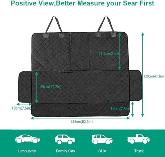 ANOSOSPECIAL Dog Car Seat Cover for Back Seat Cover,Non Stick Fur Rear Seat Protector for Pet,Nonslip Waterproof Durable Universal Fit Interior Backseat Covers for Auto Van SUV