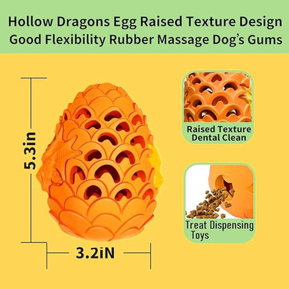 Premium Dog Toys for Aggressive Chewer Large Breed, Indestructible Tough Dog Chew Toys for Large Medium Dogs,Durable Dog Puzzle Toys Dragon Dinosaur Egg Design