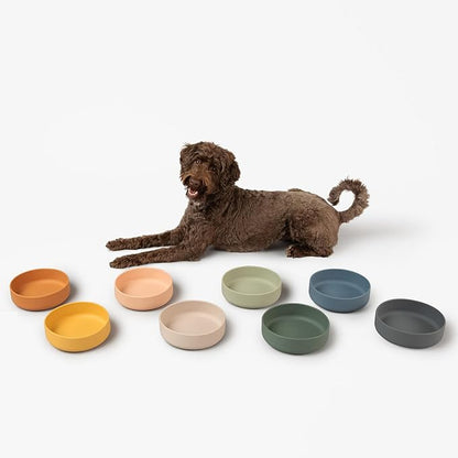 Should We Go? Dog Water Bowl - The Perfect Dish No-Spill, Less Mess Non-Tippable Water & Food Bowl, Pure Silicone with Suction Cup Fits 5 Cups 7.5" Across x 2.25" Tall, Ideal for All Pets, Medium-Sage