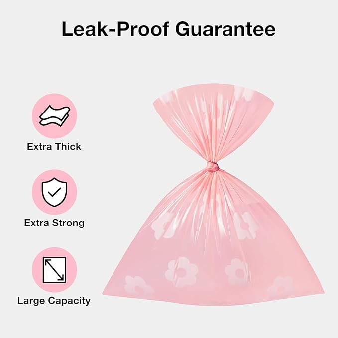 VETRESKA Lavender Scented Dog Poop Bags, Leak Proof, Extra Thick and Large Pet Waste Bags for Dog Walking and Cat Litter, 36 Refill Rolls, 540 Bags, Pink