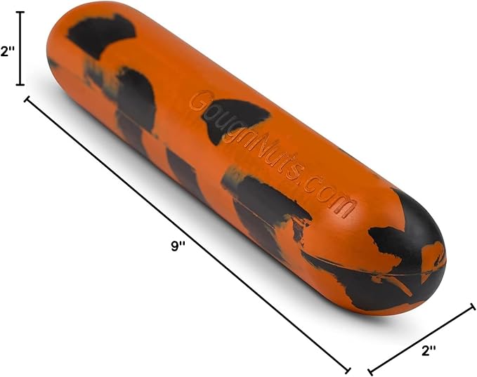 Goughnuts — Dog Toys for Aggressive Chewers | Virtually Indestructible Dog Toy Stick for Medium Breeds Such as Pit Bulls | Heavy Duty Dog Toy | Orange