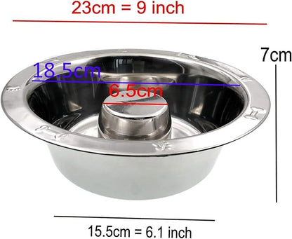 JZK Stainless Steel Dog Bowl for Slow Eating, Slow Feeder Large Dog Bowl, Slow Feeding Metal Dog Bowl, pet Bloat Stop Food Bowl