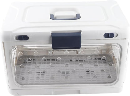 GOTOTOP Collapsible Plastic Pet Kennel, Lightweight Travel Carrier with Transparent Design, Perfect for Cats and Dogs on Airplanes and Cars