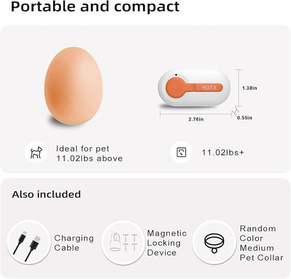ROTX Dog GPS Tracker Real-time Tracker Alerts Virtual Fence Location Dog Cat Collar Attachment of Random Color Subscription Required for Pet Over 11.06lbs Waterproof IP67 Health & Wellness Black
