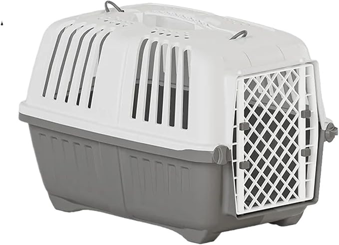 Compatible for Cats and Dogs, Large Breathable Portable Pet Carrier, Collapsible Travel Cage for Transit and Outdoor Use(Gray S)
