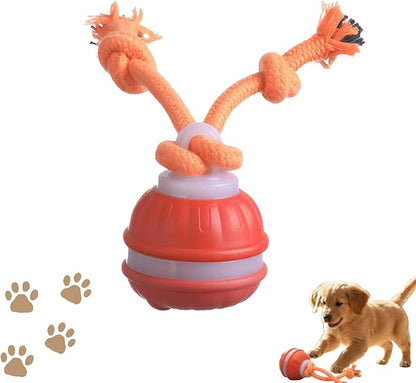 Interactive Dog Toys,Dog Ball,Automatic Rolling Moving for Interactive Dog Toys,Upgraded 360° Smart Automatic Rolling,Toy Wicked Ball for Boredom & Training for Puppy Small Dogs (Orange)