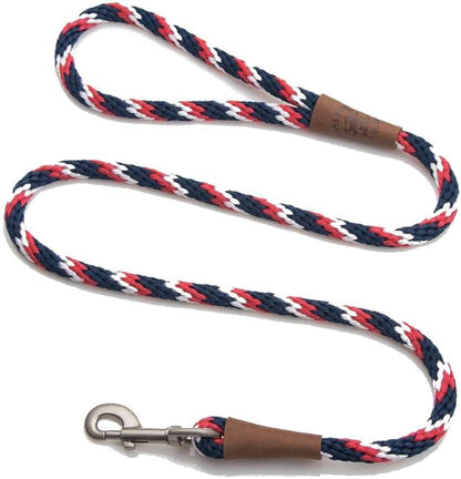 Mendota Pet Snap Leash - British-Style Braided Dog Lead, Made in The USA - Pride, 1/2 in x 4 ft - for Large Breeds