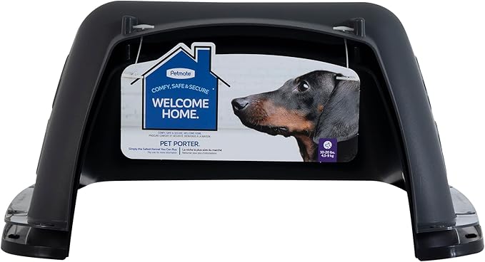 Petmate Pet Porter Dog Kennel 24", Dark Gray & Black, for Pets 15-20lbs