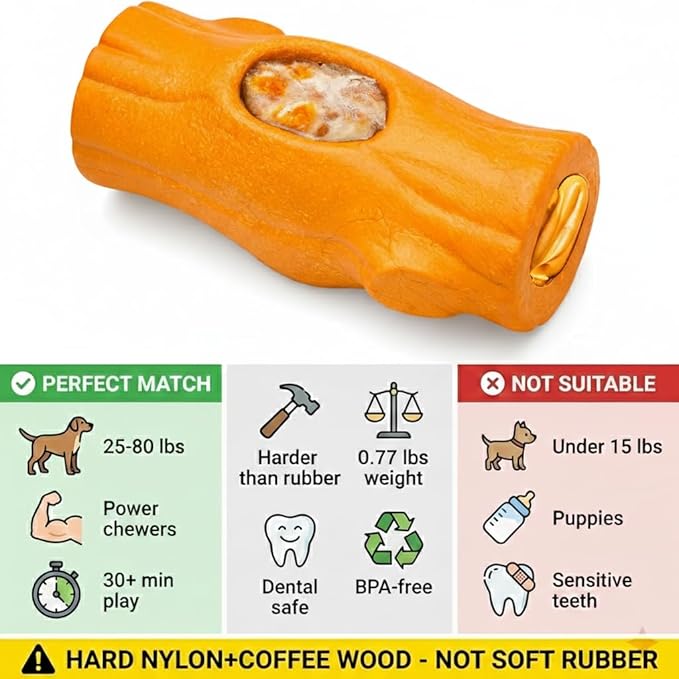 2 Pack Orange Dog Toys for Aggressive Chewers, Interactive Indestructible Dog Toys with Frozen Treat Function, Durable Dog Puzzle Toy for Large & Medium Dogs, Reduces Anxiety & Extends Playtime