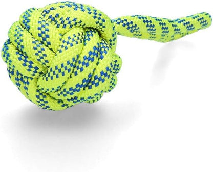 PetSport Floating Braided Cotton Rope Monkey Fist Dog Toy, 8 Inch, for Medium to Large Dogs