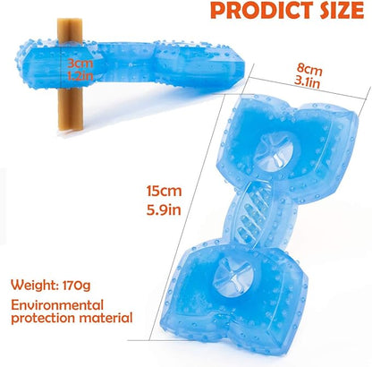 Pet Products Arctic Freeze Fetch Food Cooling Teether Freezable Chew Toy Bone Fit with Treats