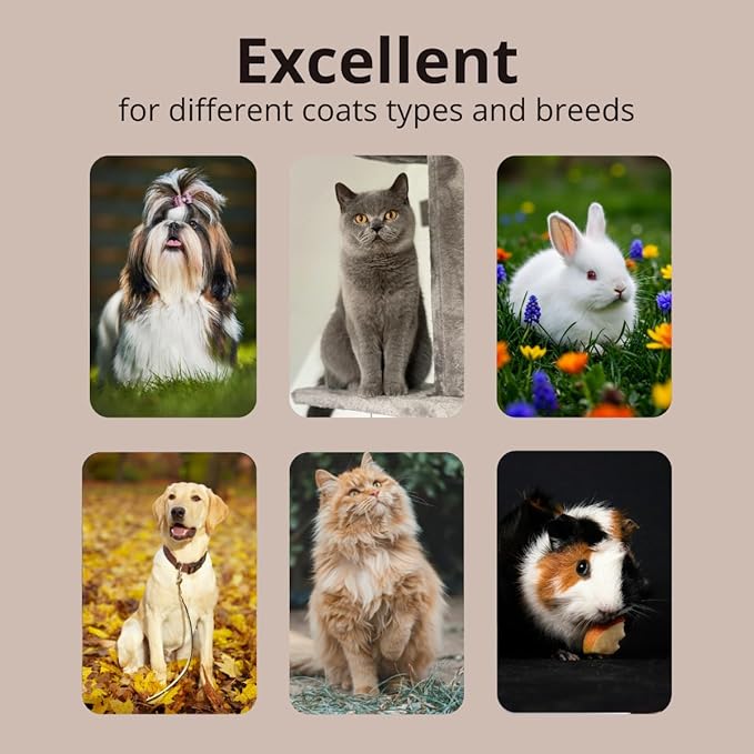 Removes Loose Fur & Tangles Fast | Dog & Cat Slicker Brush | Bamboo Deshedding Tool for All Coat Types | Gentle & Eco-Friendly Grooming