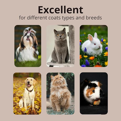 Removes Loose Fur & Tangles Fast | Dog & Cat Slicker Brush | Bamboo Deshedding Tool for All Coat Types | Gentle & Eco-Friendly Grooming