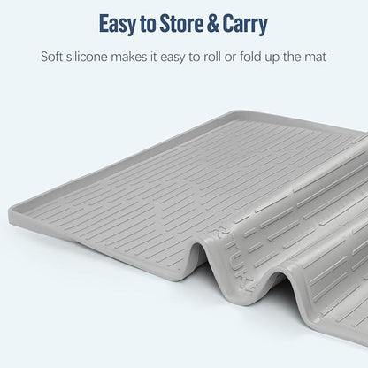 Pee Pad Holder for Dogs, 40" x 28" Extra Large Silicone Pee Tray Mat High Edge, Leak-Proof, No Spill Pet Pad Holder for Puppy, Cat, Rabbit, Training Pads for Floor Protection, No Pee Pads
