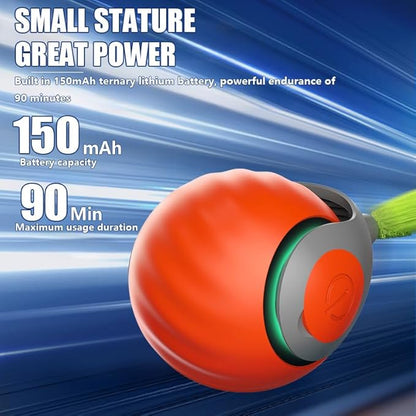 Interactive Cat Toys for Indoor Cats, 2Packs and 4 Tails Automatic Moving Cat Toys Ball,Cat Toy,Two Speed Tails Adjustment (Orange + Blue)