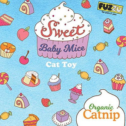 FUZZU Sweet Baby Mice Cat Toy | Cat Toy Catnip | Interactive Cat Toy | Stimulating Cat Toy | Organic Catnip | Pink - Image 4