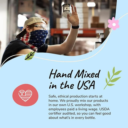 kin+kind Clean Ears - Natural Leave-in Dog Ear Cleanser - Certified USDA Organic - Fragrance Free - 12 fl oz