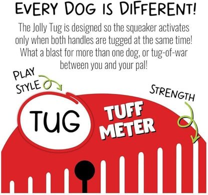 Jolly Pets 2 Pack of Jolly Tug Dog Toys, Large, Assorted Colors