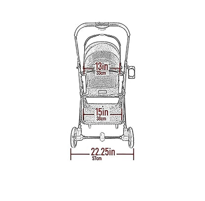 Pet Gear 3-in-1 Travel System, View 360 Stroller Converts to Carrier and Booster Seat with Easy Click N Go Technology, for Small Dogs & Cats, 4 Colors