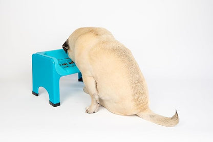 Fluff Trough Elevated Slow Feeder Dog Bowls | Puzzle Cat Bowl with Non-Toxic Silicone Minimizes Neck Strain | No Spill Slow Feeder Bowl Insert Set Ideal for Flat Face Pets