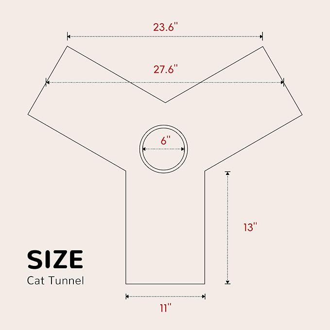 Tempcore Cat Tunnels for Indoor Cats, Collapsible 3 Way Kitty Tunnel Bored Pet Toys with Peek Hole Toy Ball for Puppy, Kitty, Kitten, Rabbit Pentagram