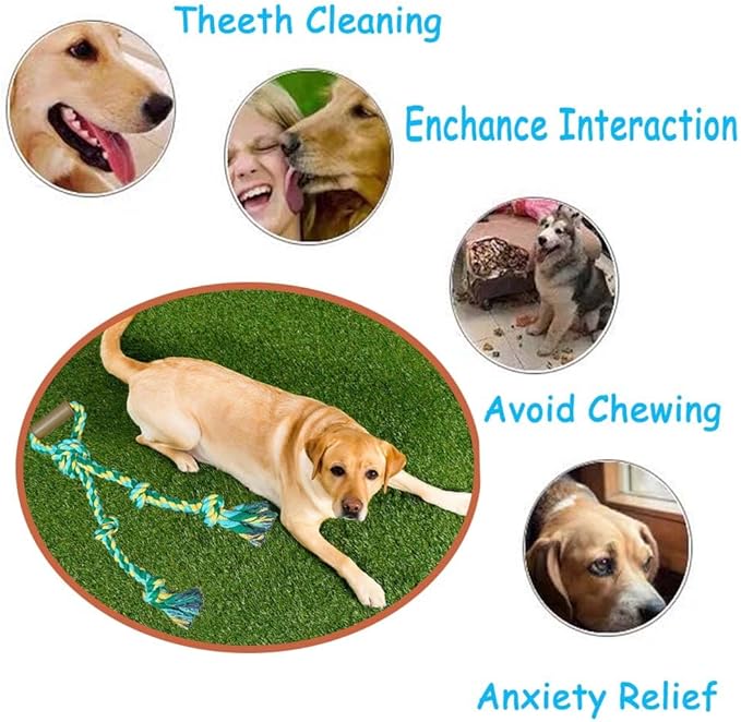 Large Dog Rope Toys for Aggressive Chewers - Pitbull Tug of War, Heavy Duty, Outdoor, Medium to Large Breed Dog Chew Rope with Handle