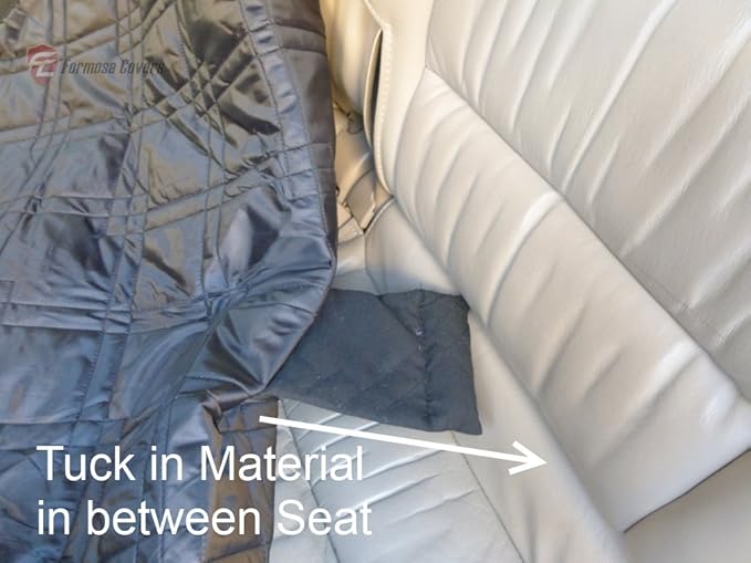 Formosa Covers Deluxe Dog Car Seat Hammock Quilted Cover with Non-Slip Backing Best for Cars Trucks and SUVs Make Travel with Your Pet Always an Option - 56" W x 60" L, Black