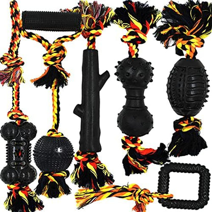 Yipetor Durable Dog Chew Toys 6 Pack, Cotton Rope Rubber Dog Toys by WelcometoYipetor
