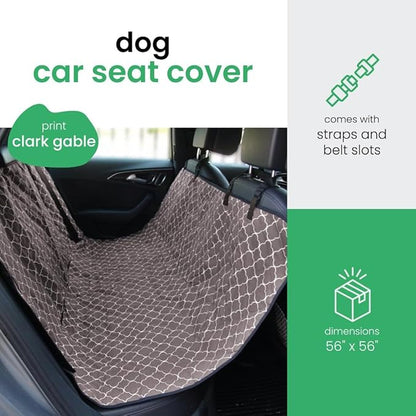 Molly Mutt 3-in-1 Back Seat Cover for Dogs, 100% Cotton Canvas Back Seat Hammock with Headrest Straps, Belt Slots, & Anchors, Non-Skid Cargo Area Cover, Machine Washable, No Harmful Chemicals, 56"x56"