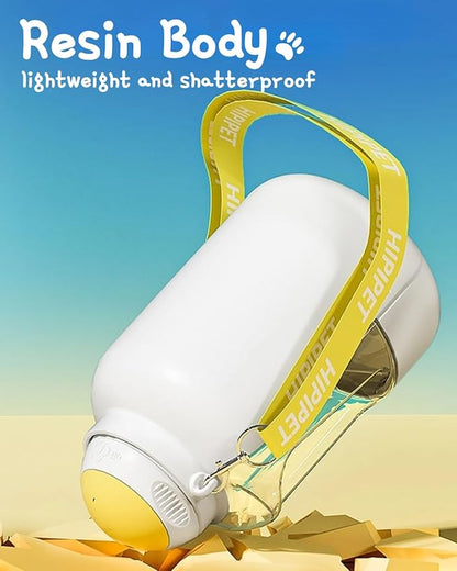 35oz Water Bottle, Portable Dog Water Bottle with Shoulder Strap, BPA Free, Leak Proof, Large Capacity, Pet Water Dispenser with 10oz Bowl for Walking, Hiking, Camping, Travel