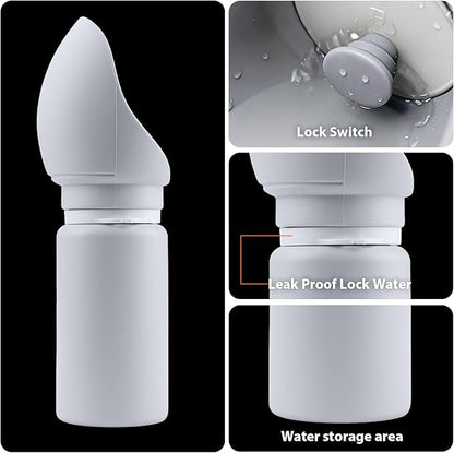 Jalopink Portable Dog Water Bottle, 2-in-1 Leak Proof & Collapsible Silicone Pet Dispenser with Built-in Bowl, Food Grade Travel Cup for Walking, Hiking (19oz/550ml, Gray)