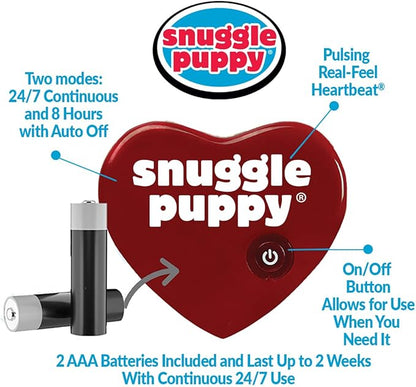 Snuggle Puppy Original Heartbeat Puppy Toy with Real-Feel Pulse and Heat Pack, Plush Comfort Dog Toy for Crate Training, First Nights, and Sleep