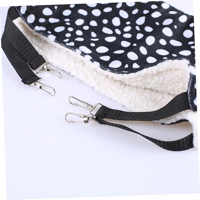 Double-Sided Hanging Cat Hammock Small 27x27cm Breathable Pet Sleeping Bed with Polka Dot Pattern for Indoor Cats