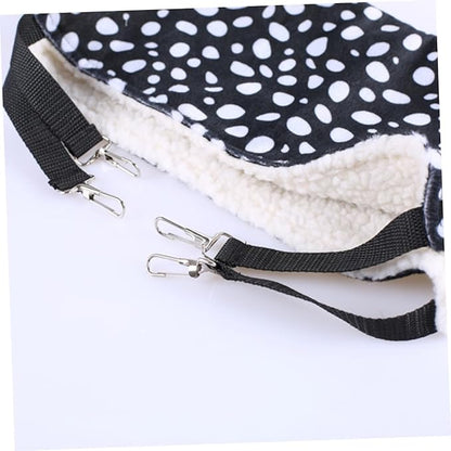 Double-Sided Hanging Cat Hammock Small 27x27cm Breathable Pet Sleeping Bed with Polka Dot Pattern for Indoor Cats