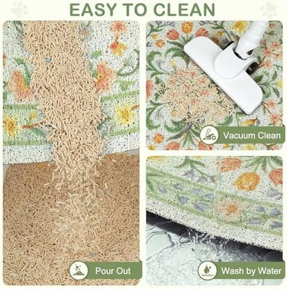 Unicorn Catcher 33"x22" Cat Litter Mat Non-Slip Washable Litter Box Mat - Image 5