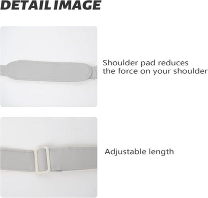 Pet Carrier Shoulder Strap - Lightweight and Comfortable Pet Carrier Accessory for Easy Travel - Reduces The Burden of Carrying Your Pet (Grey)