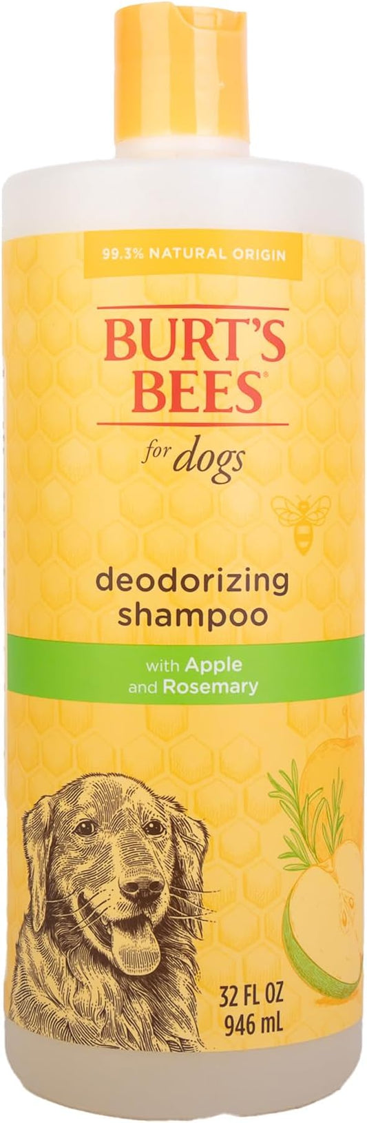 Burt's Bees Dog Shampoo & Conditioner - A Gentle Oatmeal Shampoo for Dogs with Itchy & Dry Skin, Deodorizing Pet Wash for Smelly Pets, Puppy Supplies - 32 oz