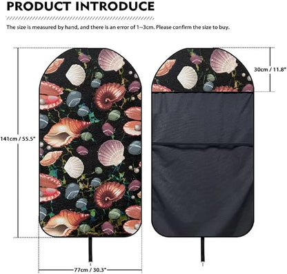 Coldinair Ocean Shell Towel Seat Covers for Cars,SUVs,Trucks,Waterproof Sweating Car Front Seat Protector Cover Universal Fit