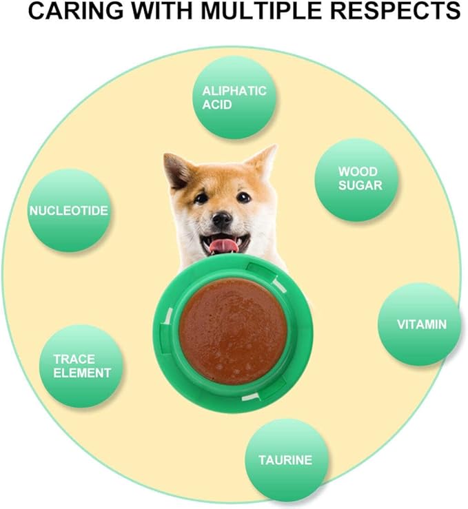 balacoo Dog Licking Bowl with Chicken Taste Non-Slip Sticky Base Covered Slow Feeder Interactive Pet Snack Toy 3.7 Inch for Dogs