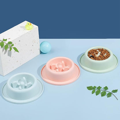 Dog Slow Feeder Round Bowl Interactive Fun Shape Bowls Bloat Stop Choking for Small Dogs