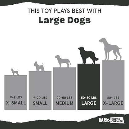 Barkbox Torbert The Troll Dog Toy for Large Dogs, Natural Rubber with Wacky Bounce Perfect for Aggressive Chewers and Long-Lasting Playtime