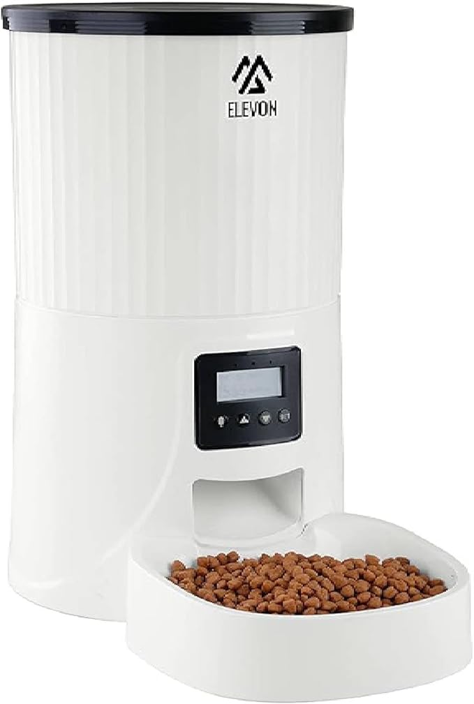 Elevon 4L Automatic Cat Feeder – Programmable Dog & Pet Food Dispenser with 10s Voice Recorder, Portion Control, Desiccant Bag, Auto Pet Feeder for Cats and Dogs
