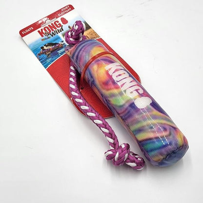 KONG Training Dummy Rope Bumper Dog Toy - Durable Floating Retriever for Fetch & Training - 2 Pack (Wild Shieldz Swirl, Medium/Large)