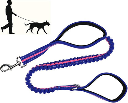 Dog Collars and Leads Heavy Duty Dog Leash with Traffic Handle Reflective with Double Padded Handles Durable for Small Medium Large Dogs Training Walking 4ft (Red)