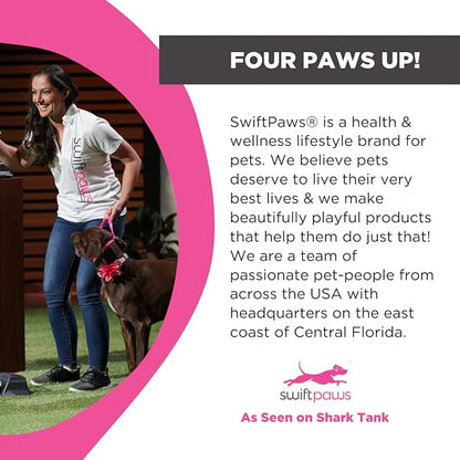 SwiftPaws Flirt Pole Toy - For Dogs - Extendable to 48” and Collapsible to 16” - All Aluminum + Paracord Line - Provides Exercise and Stimulation - For Playful Enrichment - Includes Durable Bone Flag